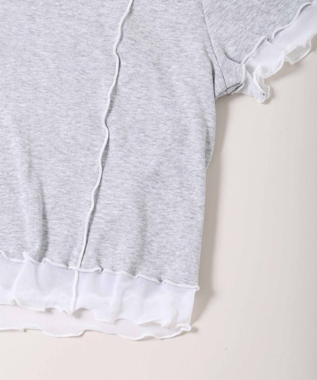 メッシュ切り替えメロウTシャツ