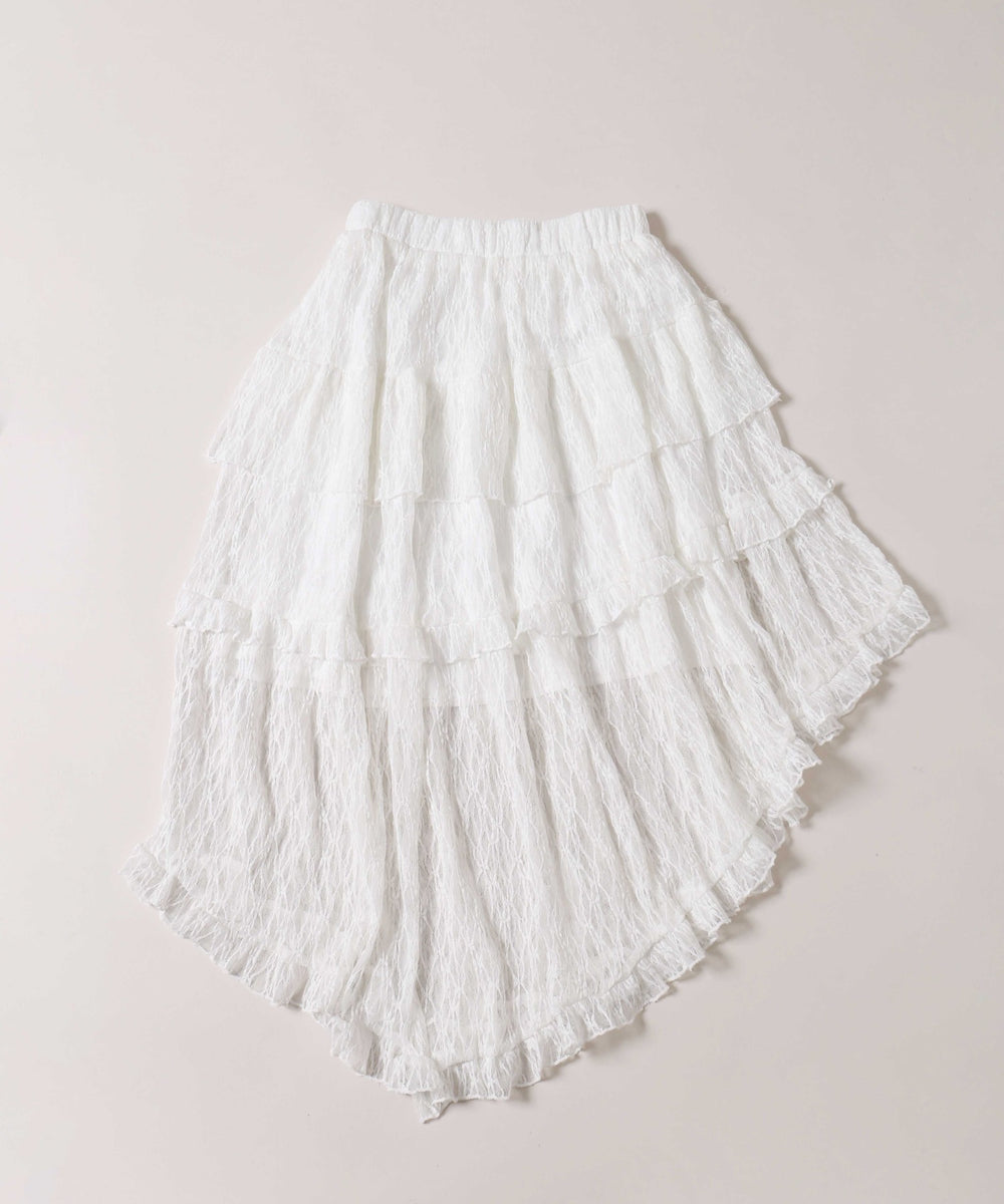 アシメデザインレーススカート