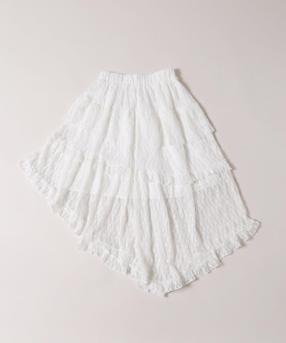 アシメデザインレーススカート