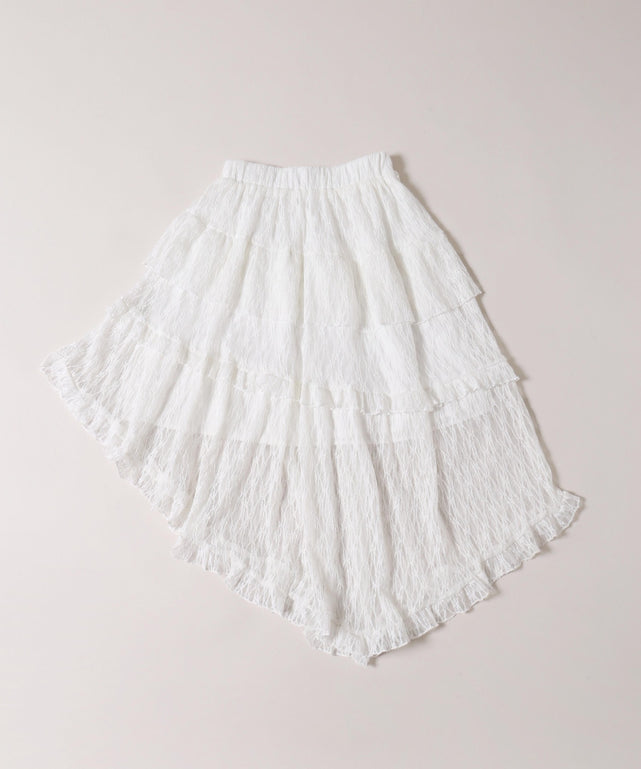 アシメデザインレーススカート