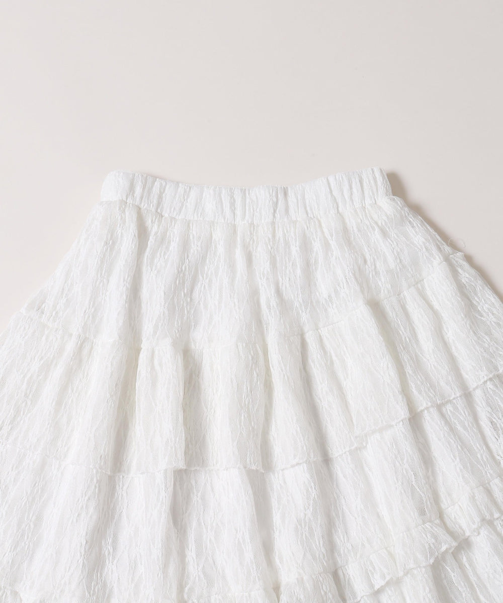 アシメデザインレーススカート