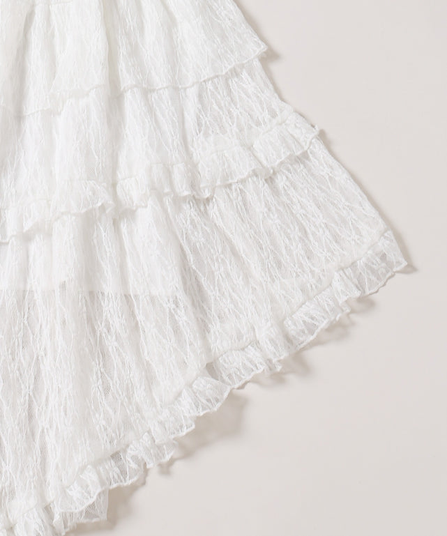 アシメデザインレーススカート