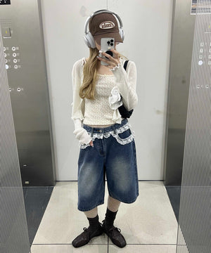 デニム中濃 モデル：160㎝ F着用