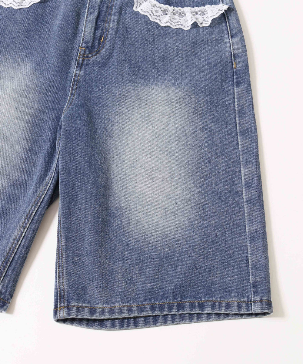 レースデザインハーフパンツ