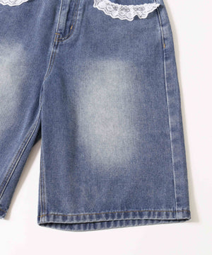 レースデザインハーフパンツ