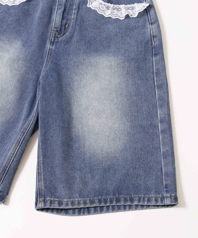 レースデザインハーフパンツ