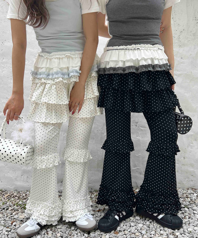 ドットフレアフリルパンツ