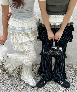 ドットフレアフリルパンツ