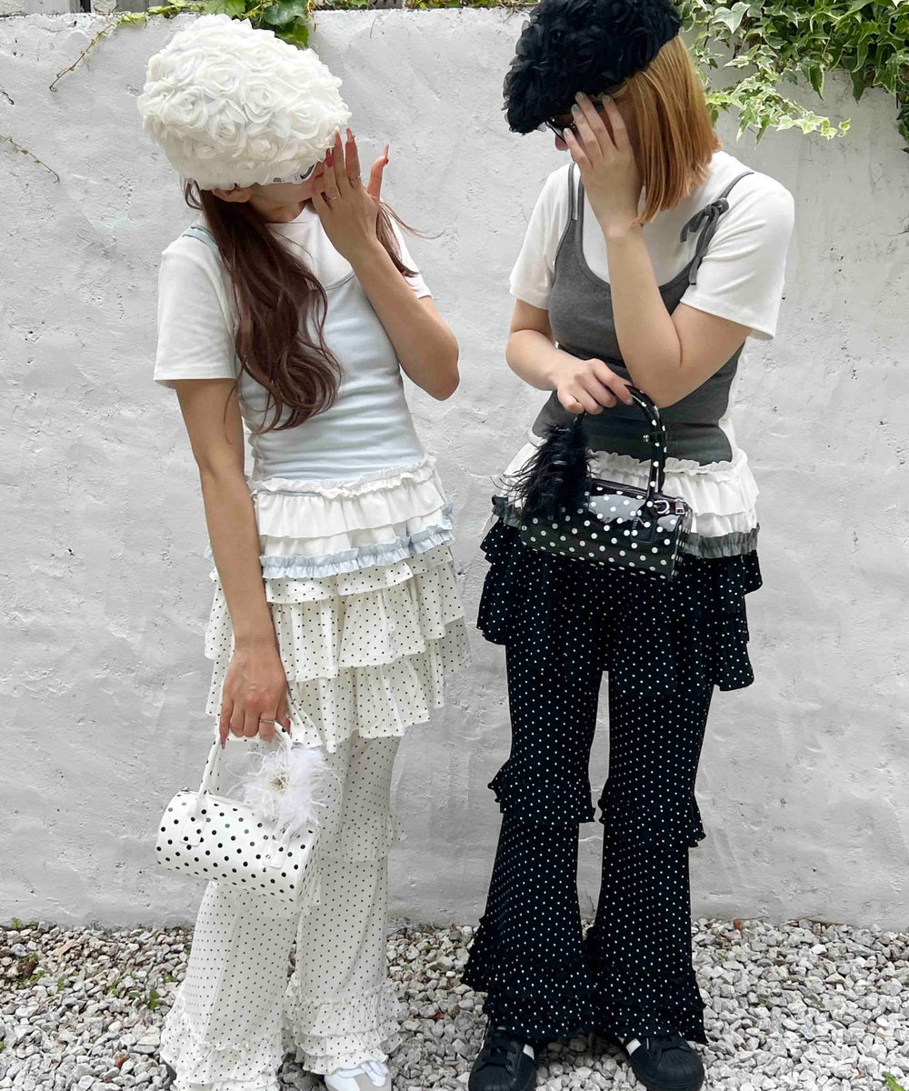 ドットフレアフリルパンツ