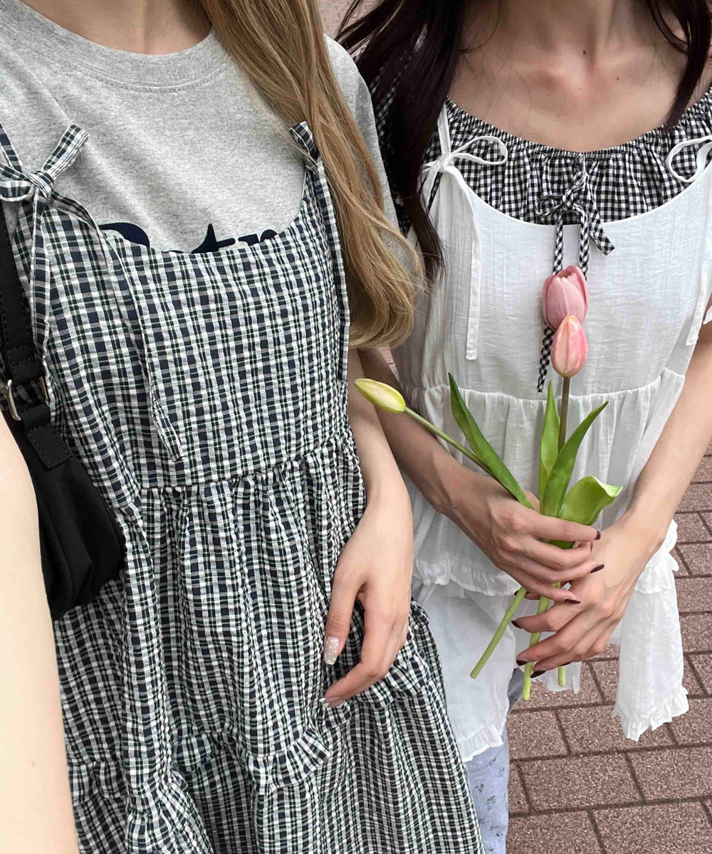 リボンティアードミニキャミワンピース