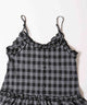 フリルキリカエチェックキャミワンピース