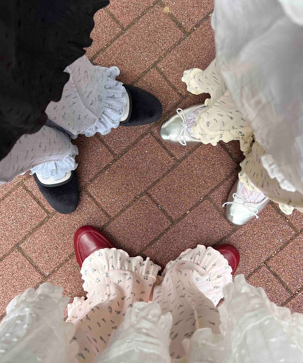 フラワーフリルフレアパンツ