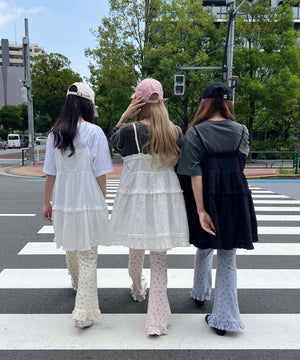 フラワーフリルフレアパンツ