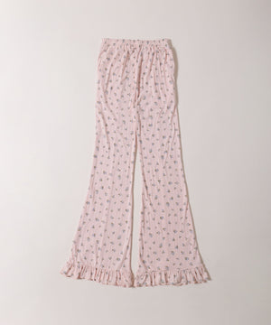 フラワーフリルフレアパンツ