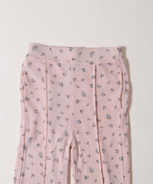フラワーフリルフレアパンツ