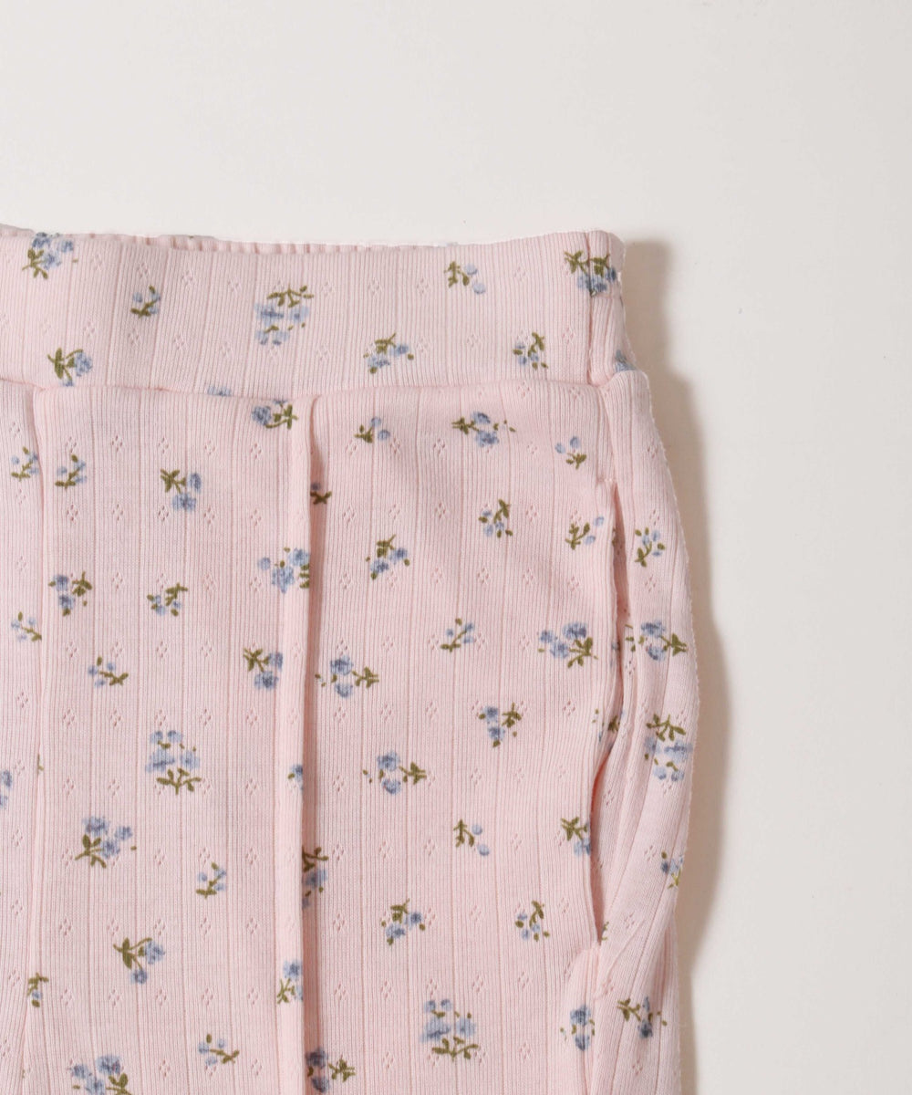 フラワーフリルフレアパンツ
