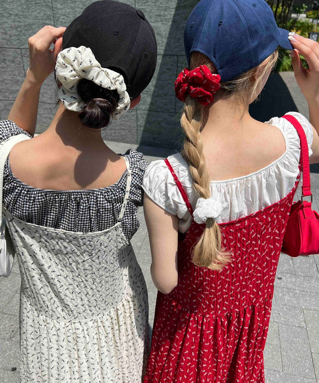 ワンダフルワールド 黒 勿忘草 チェックパッチワークキャミワンピース ワンダフルワールド 黒 勿忘草 チェックパッチワークキャミ