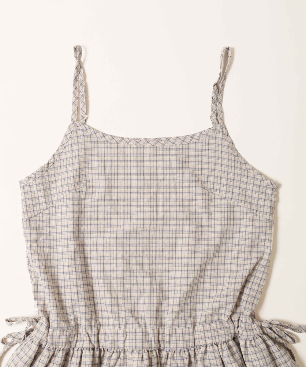 サイドリボンチェックキャミチュニック