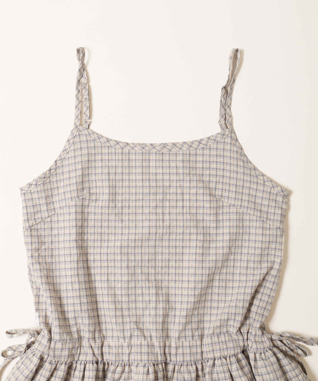 サイドリボンチェックキャミチュニック