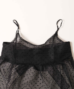 バックリボンドットシアーキャミ