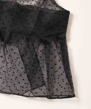 バックリボンドットシアーキャミ