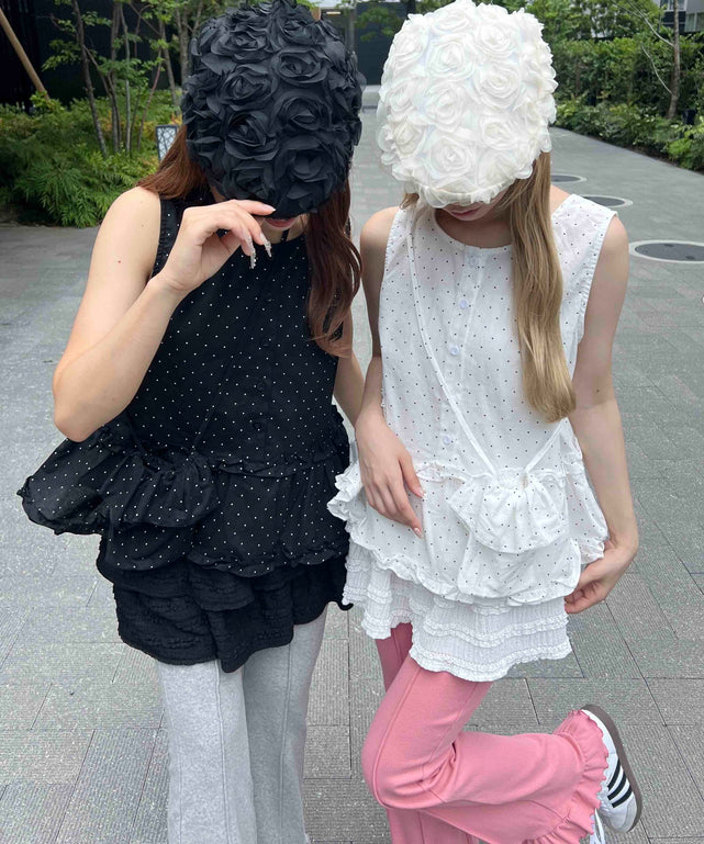 ミニショルダーセットドットタンクトップ