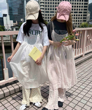 ボリュームシアーロングキャミワンピ