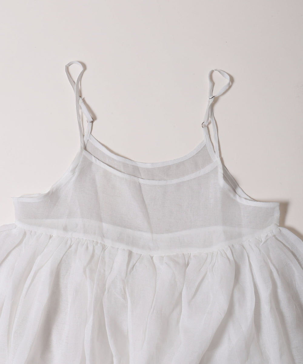 ボリュームシアーロングキャミワンピ