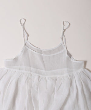 ボリュームシアーロングキャミワンピ