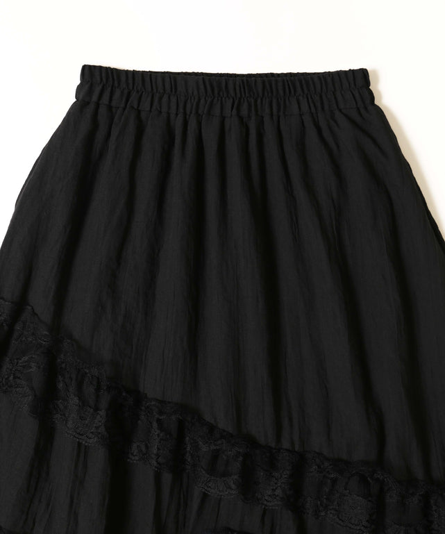 レースフリルヘムロングスカート