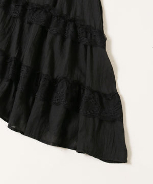 レースフリルヘムロングスカート