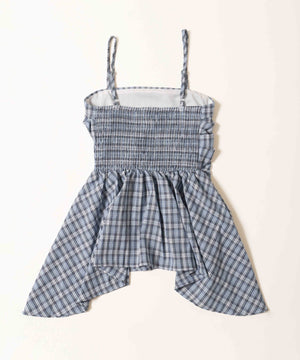 レースチョーカーセットチェックイレヘムキャミワンピース