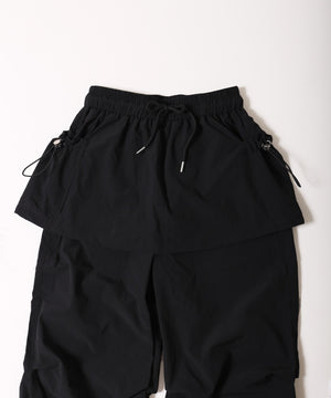 スカートドッキングナイロンパンツ