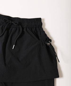 スカートドッキングナイロンパンツ