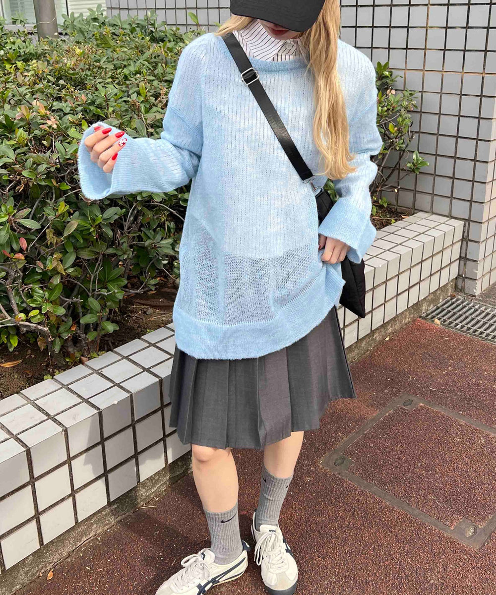 ルーズメッシュニット