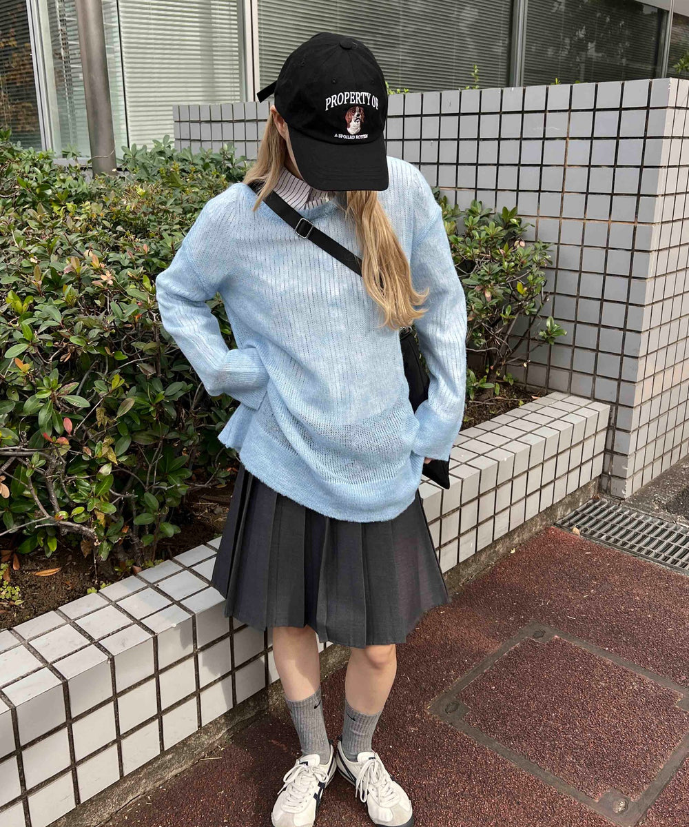 ルーズメッシュニット