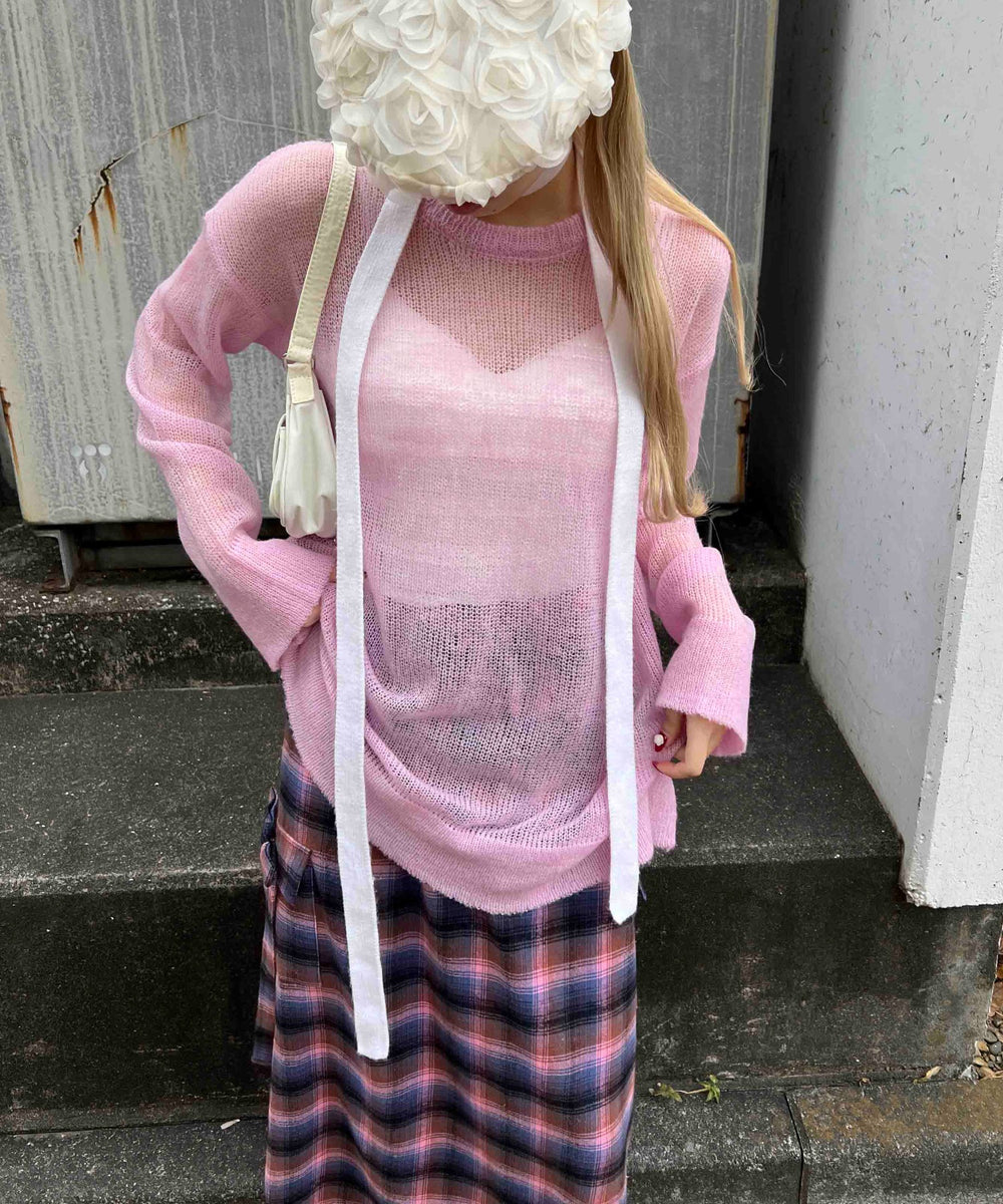 ルーズメッシュニット