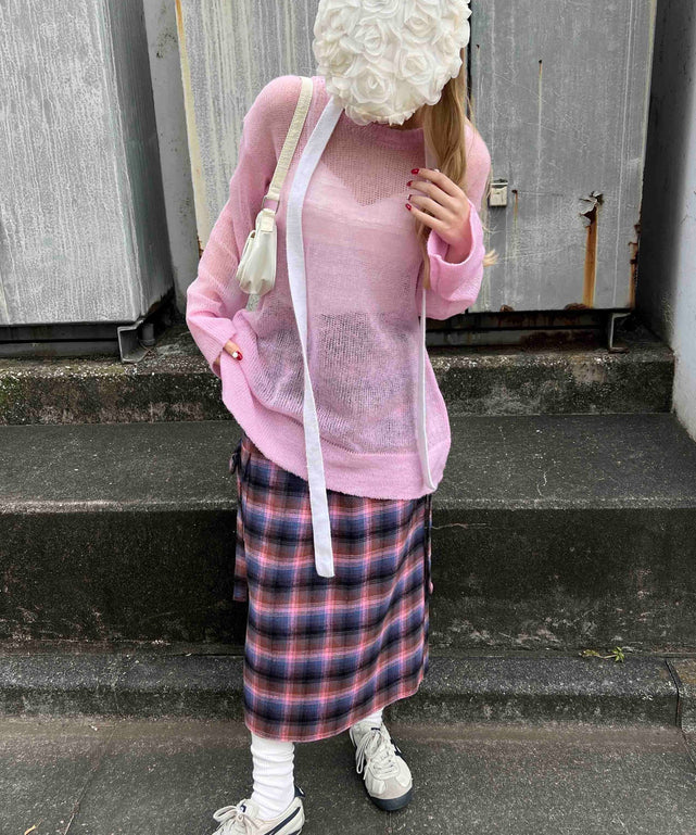 ルーズメッシュニット