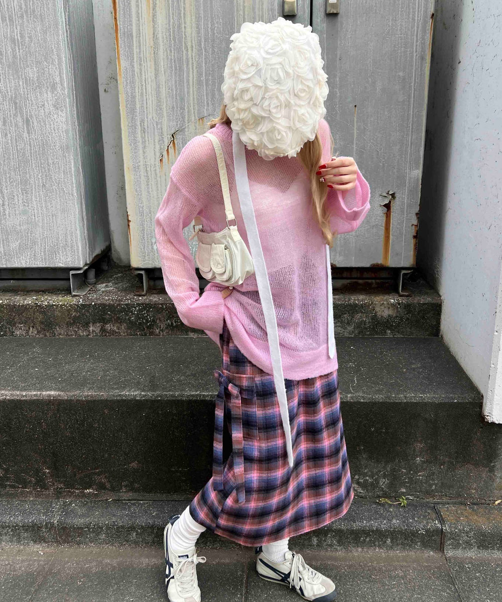 ルーズメッシュニット