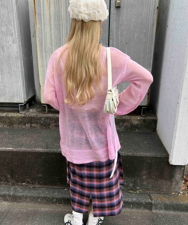 ルーズメッシュニット