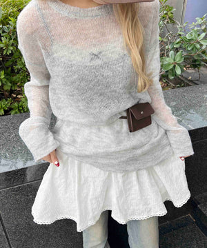 ルーズメッシュニット