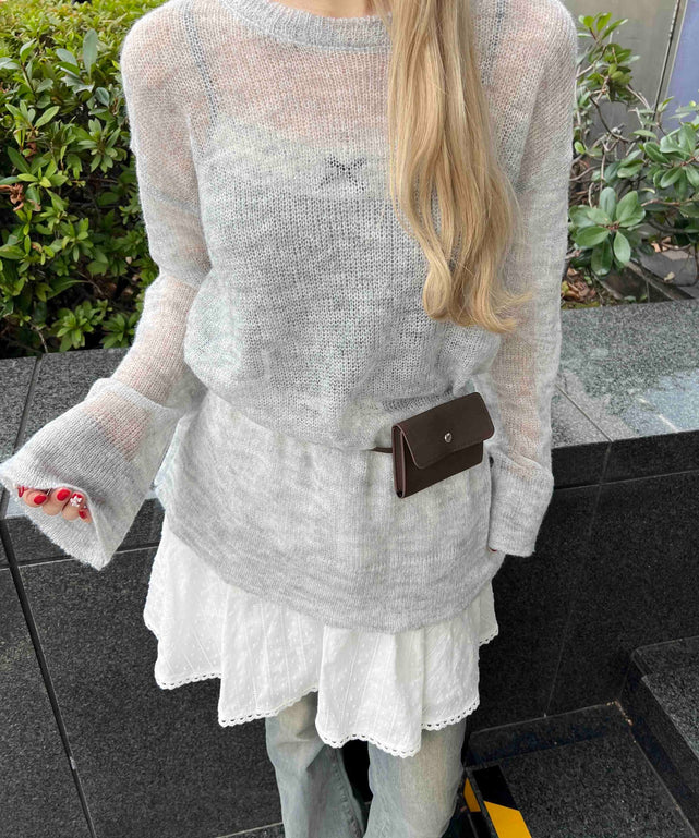 ルーズメッシュニット