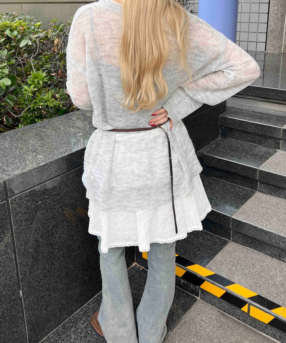 ルーズメッシュニット