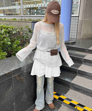 ルーズメッシュニット