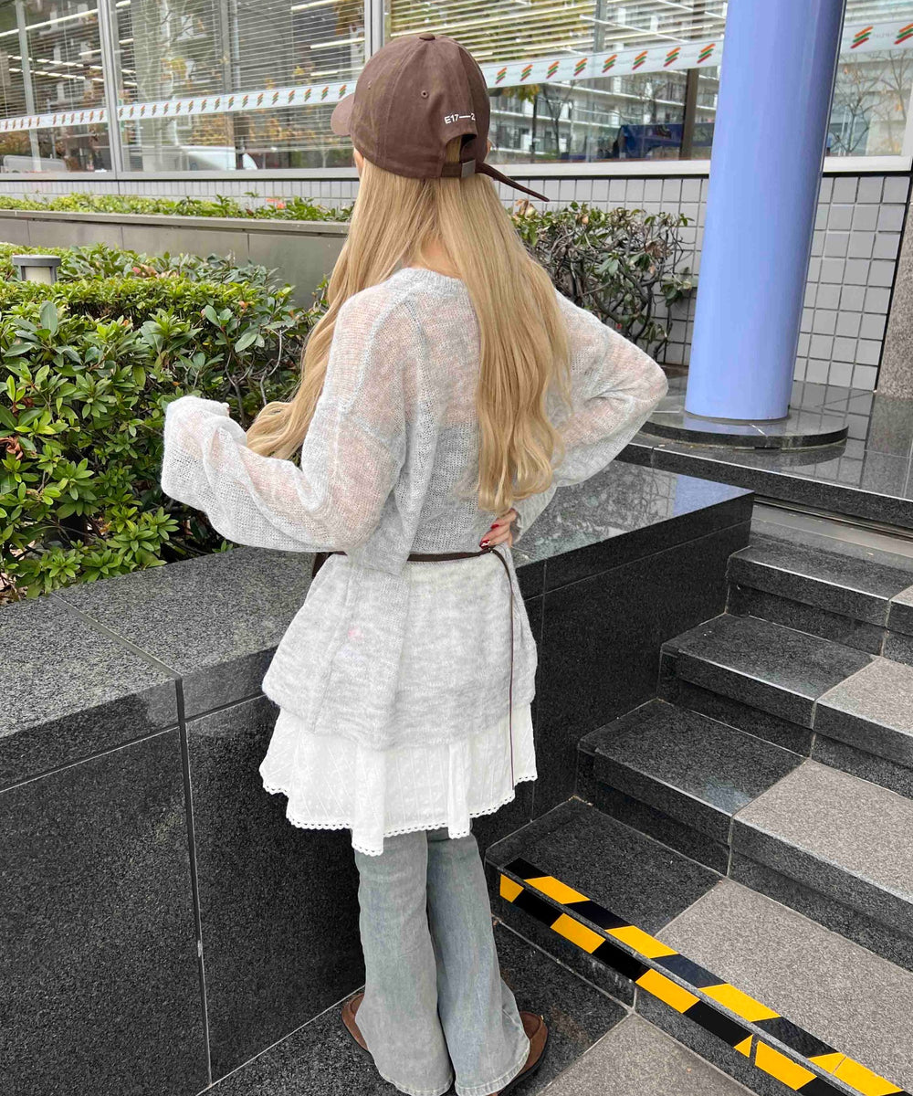 ルーズメッシュニット