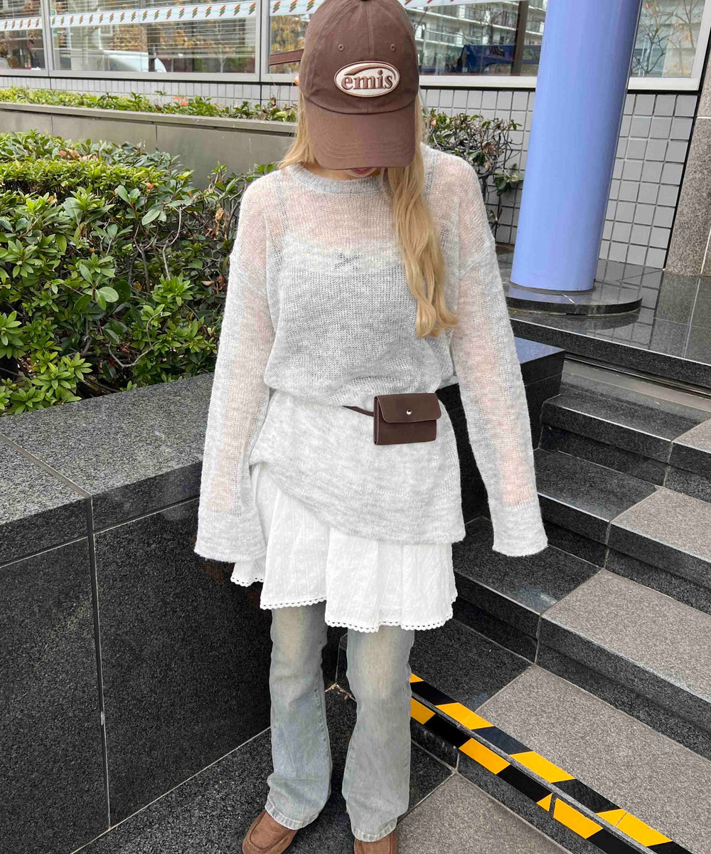 ルーズメッシュニット