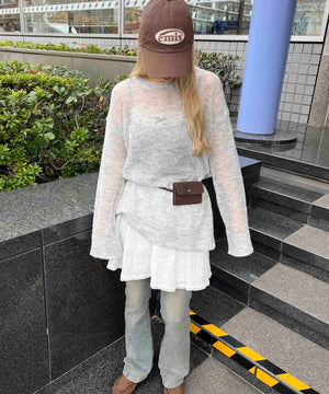 ルーズメッシュニット