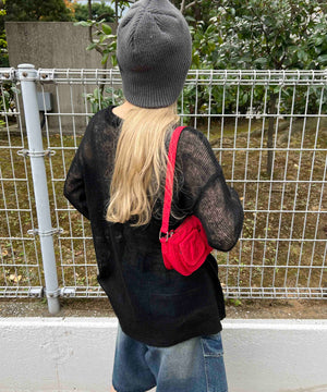 ルーズメッシュニット
