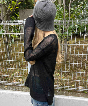 ルーズメッシュニット