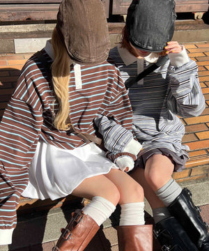 マルチボーダービッグポロシャツ